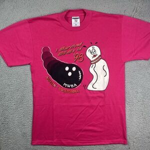 Vintage‎ 90s MWBA State Bowling T Shirt Pink Austin-Owatonna Minnesota Sz M